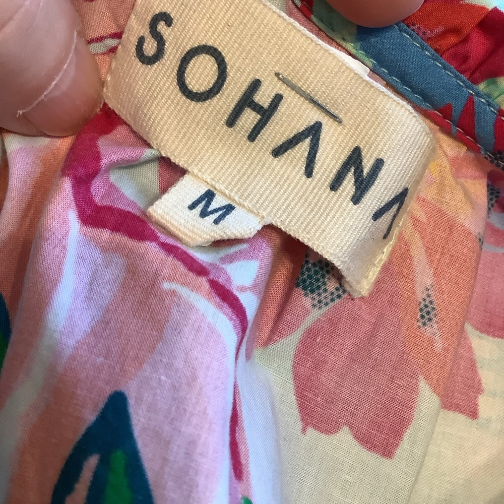 Sohana Floral Tiered Short-Sleeve Dress - Multicolor Print - Picture 6 of 7